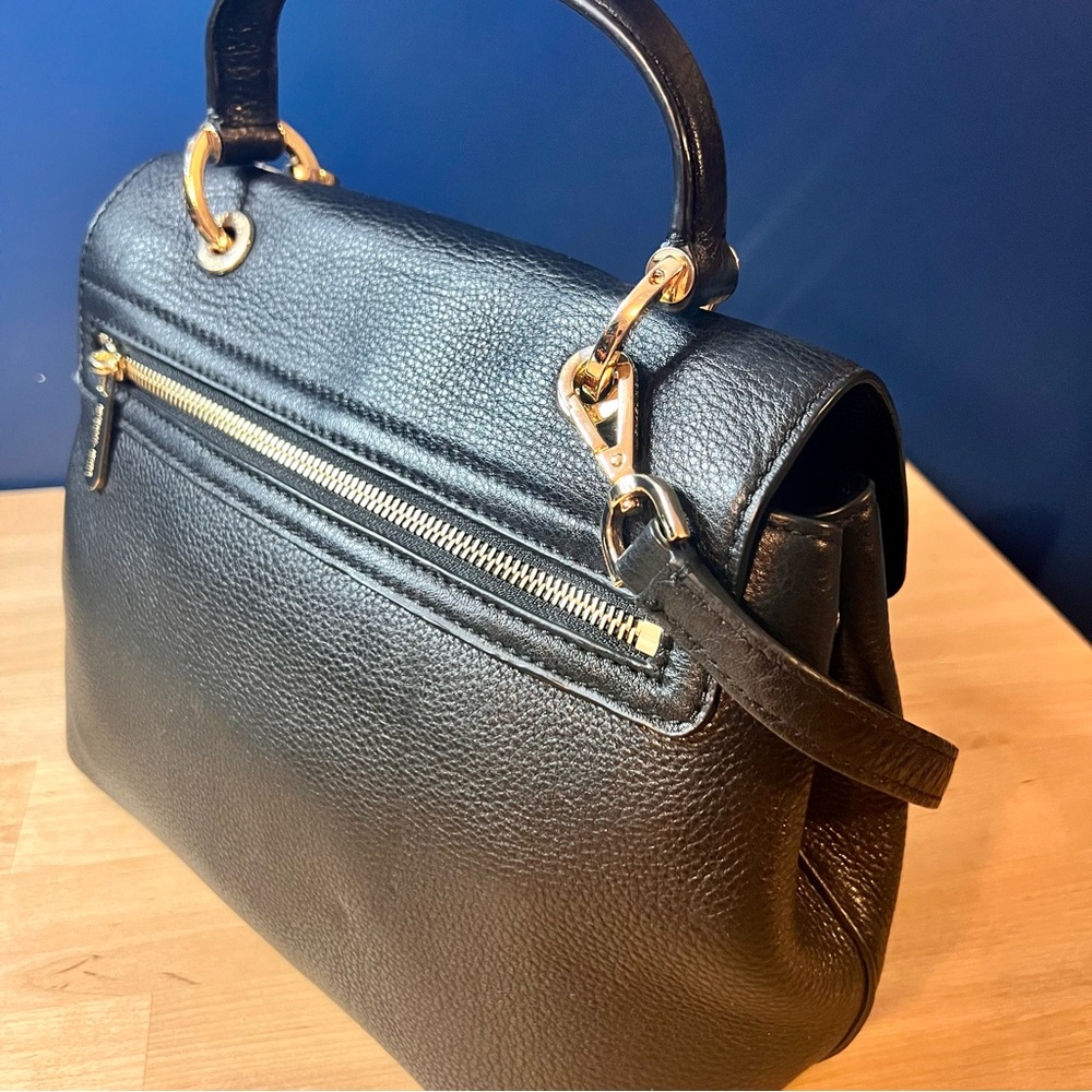 Michael Kors Black Pebble Leather Emery Purse with Turn Lock 🔐 👛 - Picture 8 of 12